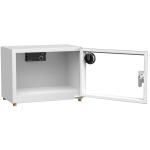 Acalava ALDB-JC25L-WH 25L 櫃內旋鈕無極調節濕度 無須電池濕度掛錶 金屬密碼轉舌鎖 防潮箱 (白色)